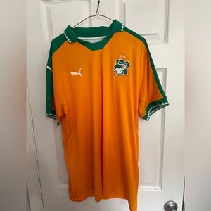 Ivory Coast Puma Soccer Jersey from 2016-2018. Mens XL
